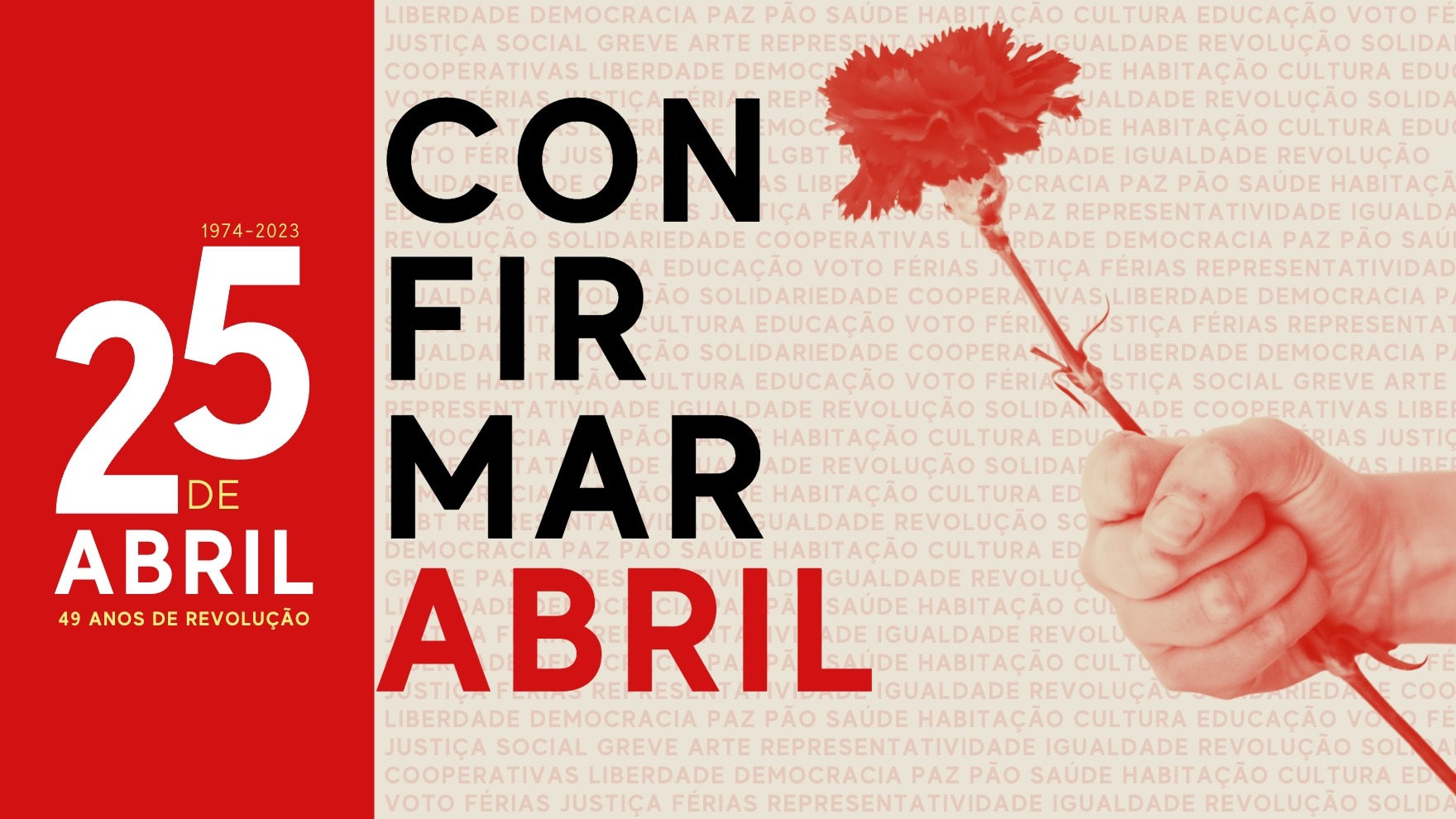 "Confirmar Abril", iniciativa da Plataforma Já Marchavas que assinala os 49 anos do 25 de abril, em Viseu.